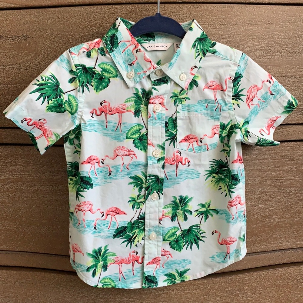 Janie and Jack 12-18 months short sleeve Hawaiian